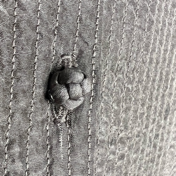 EILEEN FISHER Brown Sleeveless Long Line V-Neck Button Down Silk Blend Cardigan - Picture 6 of 7